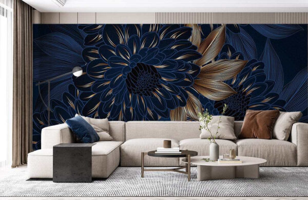 Design floral elegant pe fundal închis Design floral elegant pe fundal închis