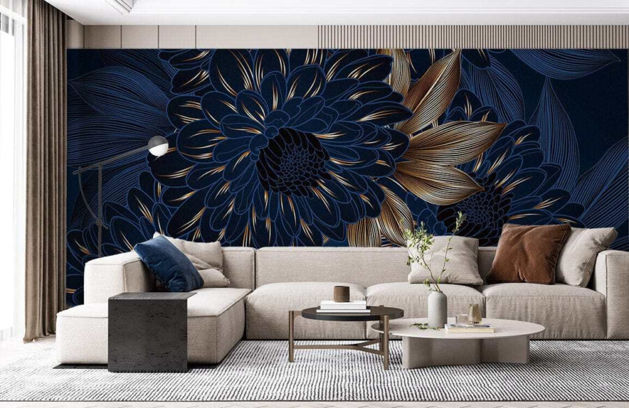 Design floral elegant pe fundal închis