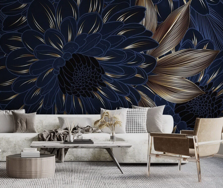 Design floral elegant pe fundal închis