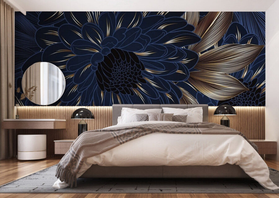 Design floral elegant pe fundal închis