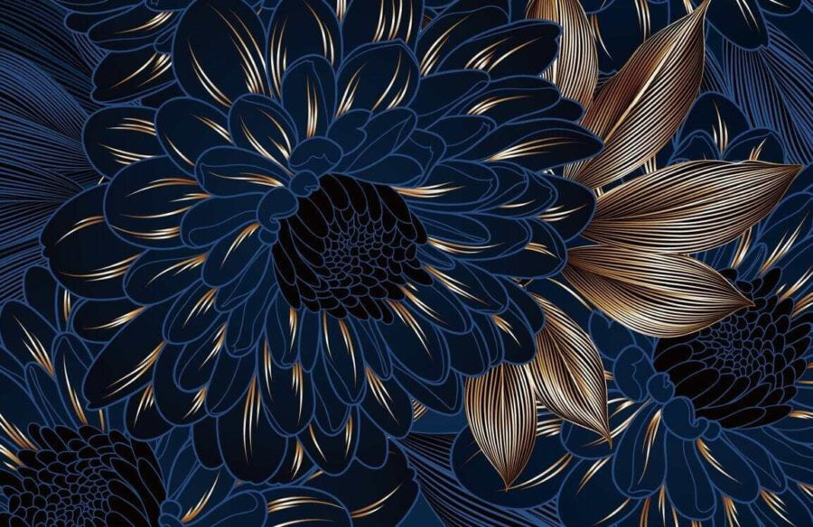 Design floral elegant pe fundal închis