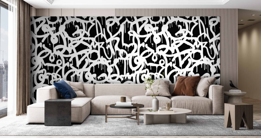 Graffiti alb-negru