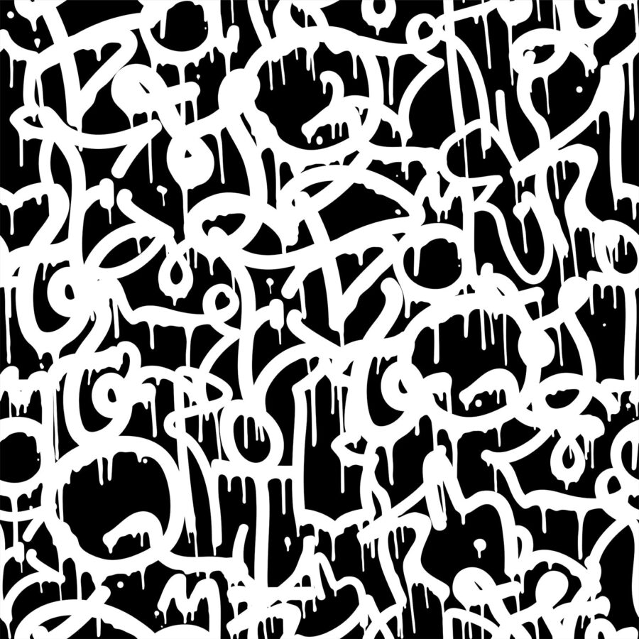 Graffiti alb-negru