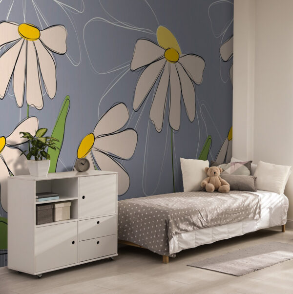 Desen de flori pe un fundal gri u71643pir2 600x602 - Desen de flori pe un fundal gri - tegory