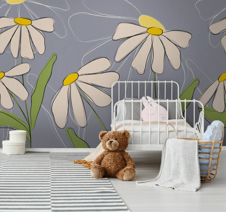 Desen de flori pe un fundal gri u71643pir1 900x843 - Desen de flori pe un fundal gri - tegory