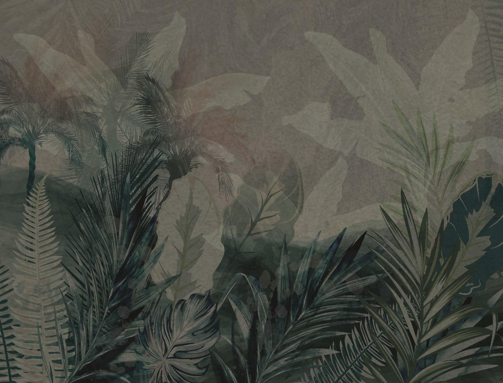 u71423p - Grup de frunze pe un fundal gri - tegory