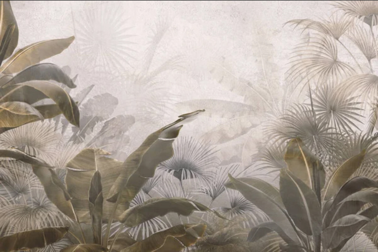 Decorul senin al frunzișului tropical