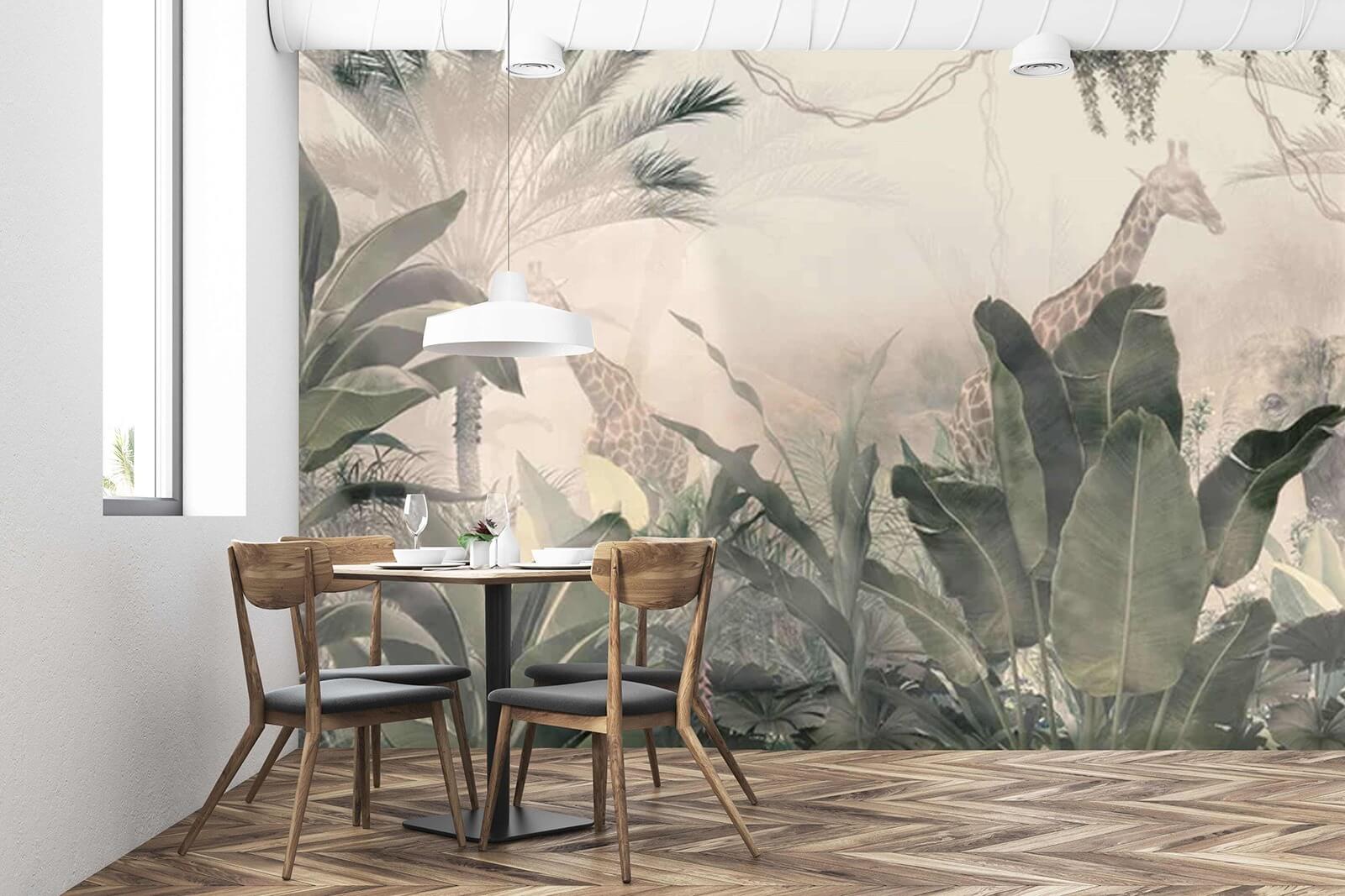 u71250piq1m - Girafe într-o pădure cu copaci și plante - tegory