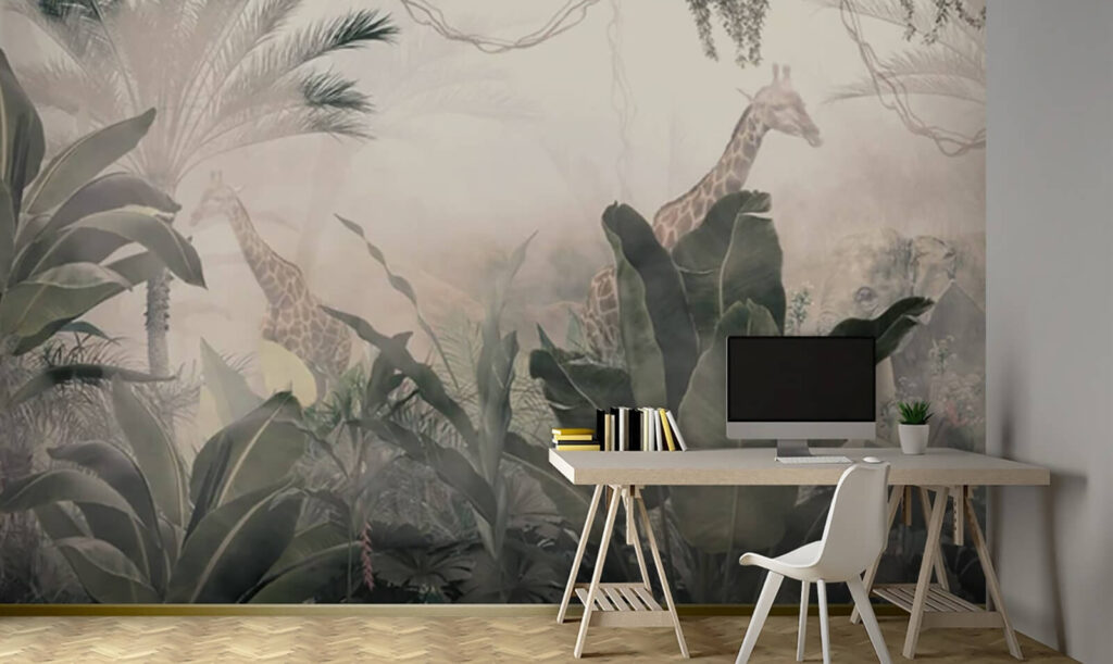 u71250pib1 1024x611 - Girafe într-o pădure cu copaci și plante - tegory