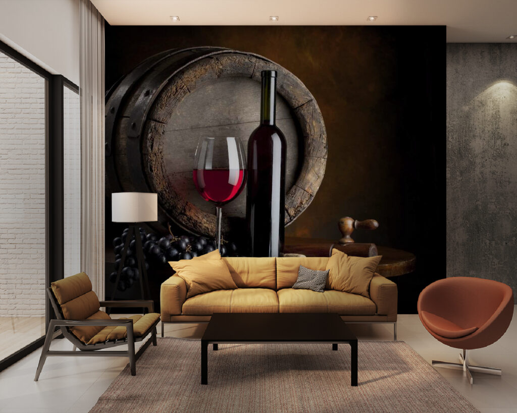 u65206pig28 1024x819 - Sticlă de vin și pahar pe o masă - tegory