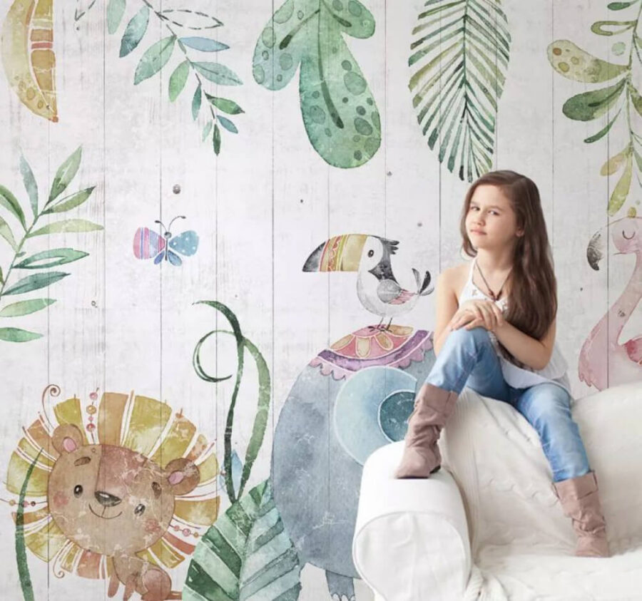 Wall mural de animale