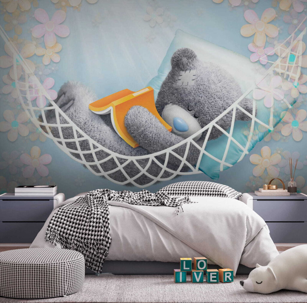 u61922pir1 1024x1009 - Ursuleț de pluș care doarme într-un hamac - tegory