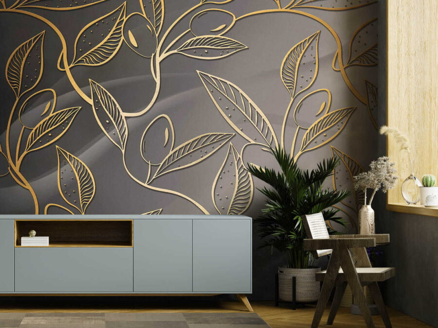 Design floral elegant pe fundal închis