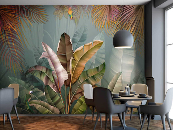 Frunziș tropical cu culori vibrante Frunziș tropical cu culori vibrante