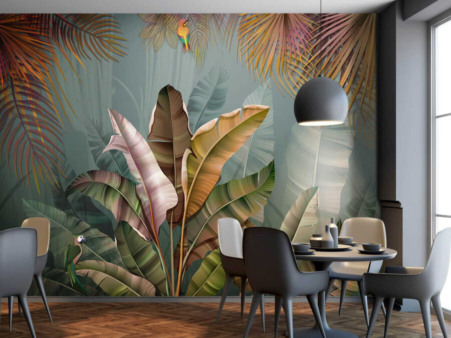 Frunziș tropical cu culori vibrante