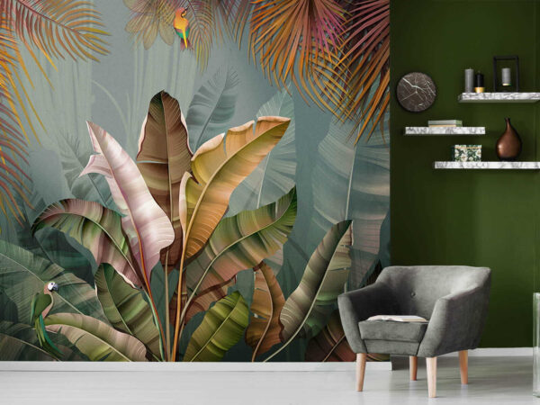 Frunziș tropical cu culori vibrante Frunziș tropical cu culori vibrante