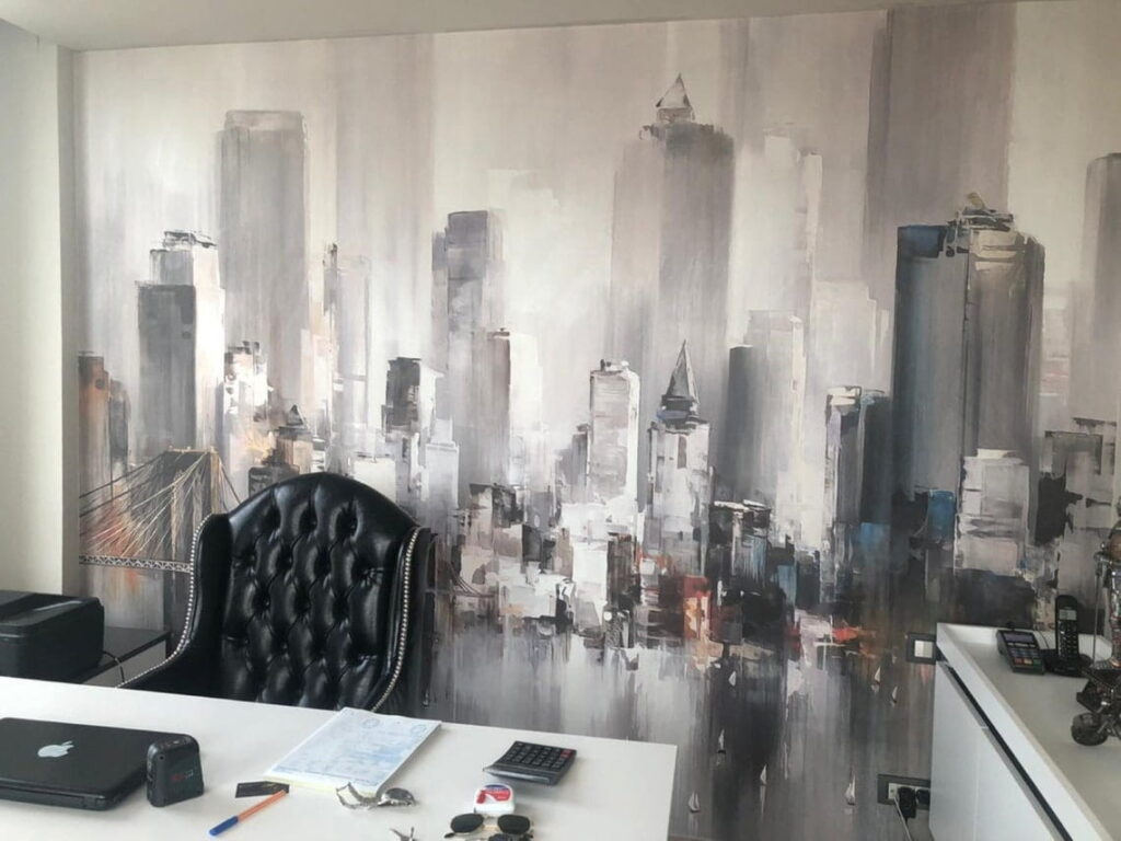Painting of a city