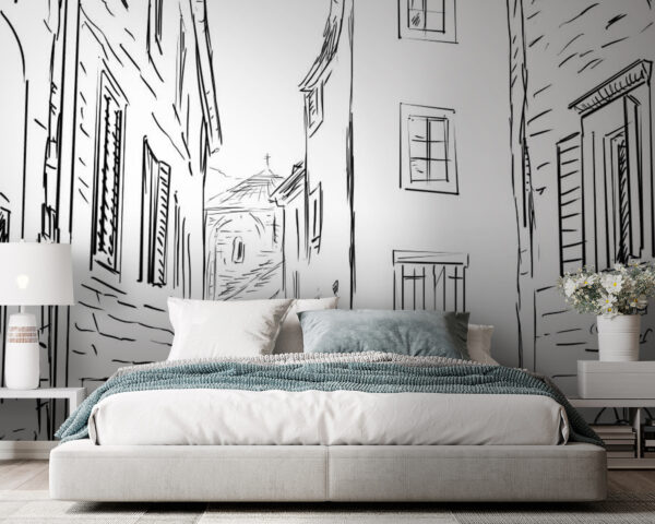 Desenul unei străzi cu clădiri u57680pib105 600x480 - Desenul unei străzi cu clădiri - tegory