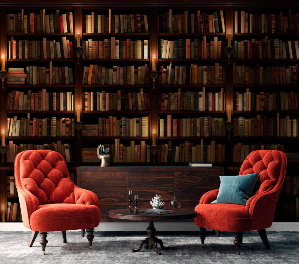Large bookcase full of books