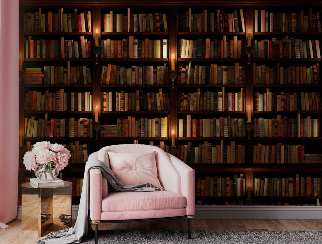 Large bookcase full of books