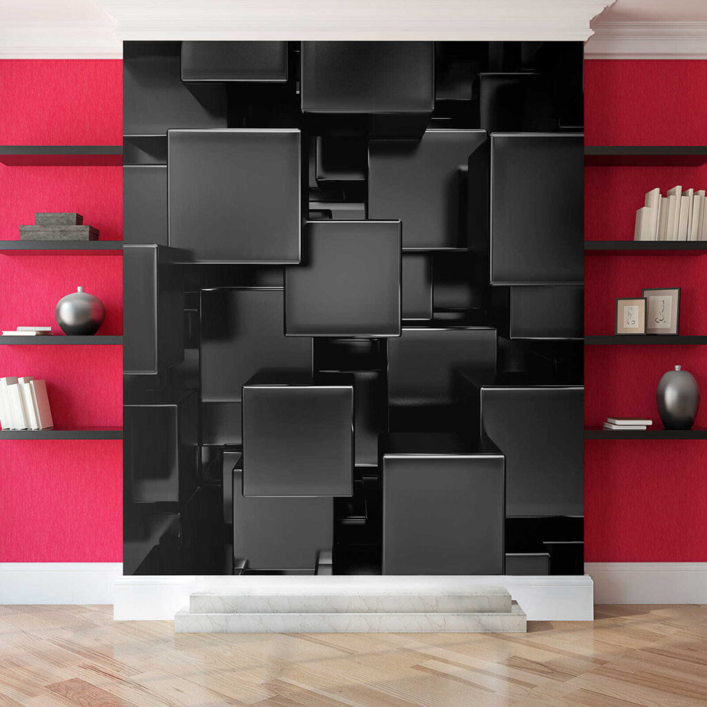 Group of black cubes Group of black cubes