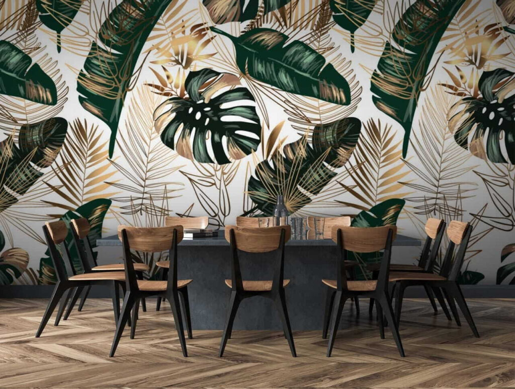Lush Tropical Leaves in Elegant Design Lush Tropical Leaves in Elegant Design