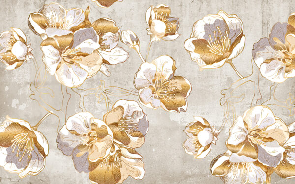 Model floral elegant pe fundal texturat Model floral elegant pe fundal texturat
