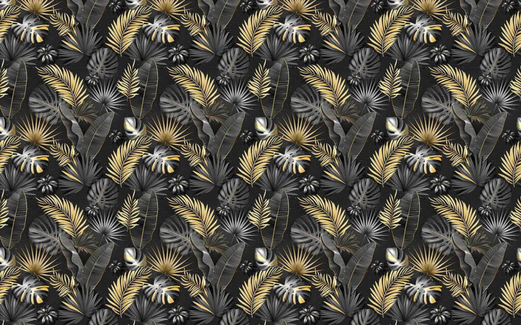 Frunze tropicale elegante în monocrom. Frunze tropicale elegante în monocrom.