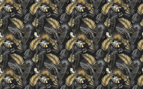 Frunze tropicale elegante în monocrom. Frunze tropicale elegante în monocrom.