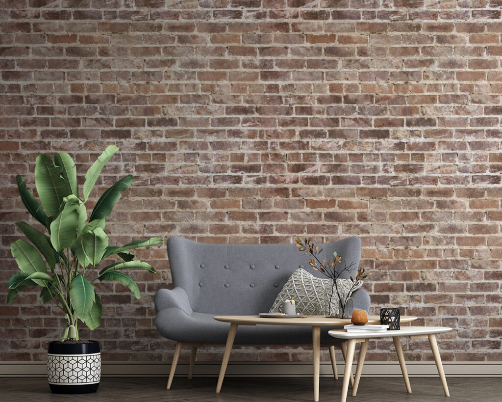 Brick wall with many bricks