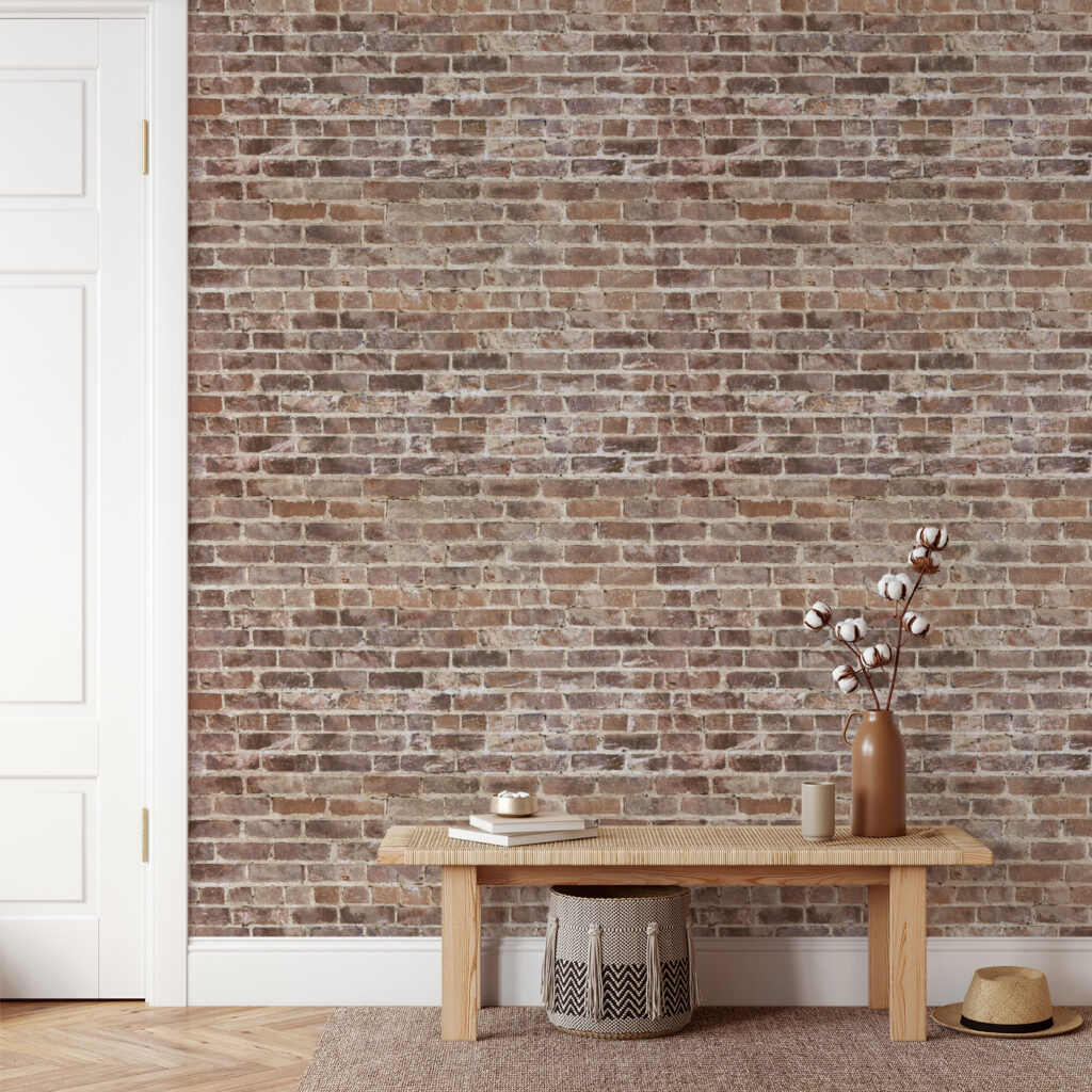 Brick wall with many bricks