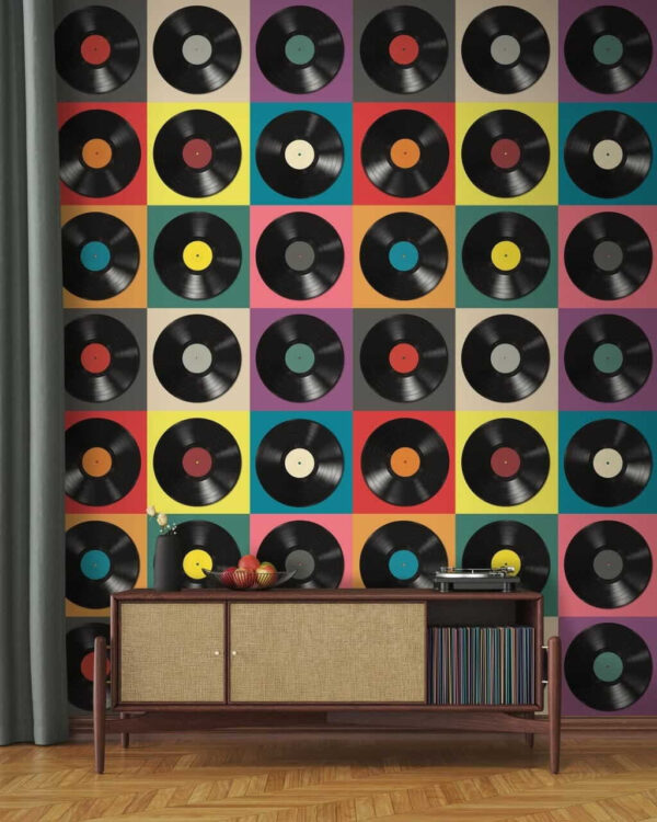 Model de discuri de vinil negru Model de discuri de vinil negru