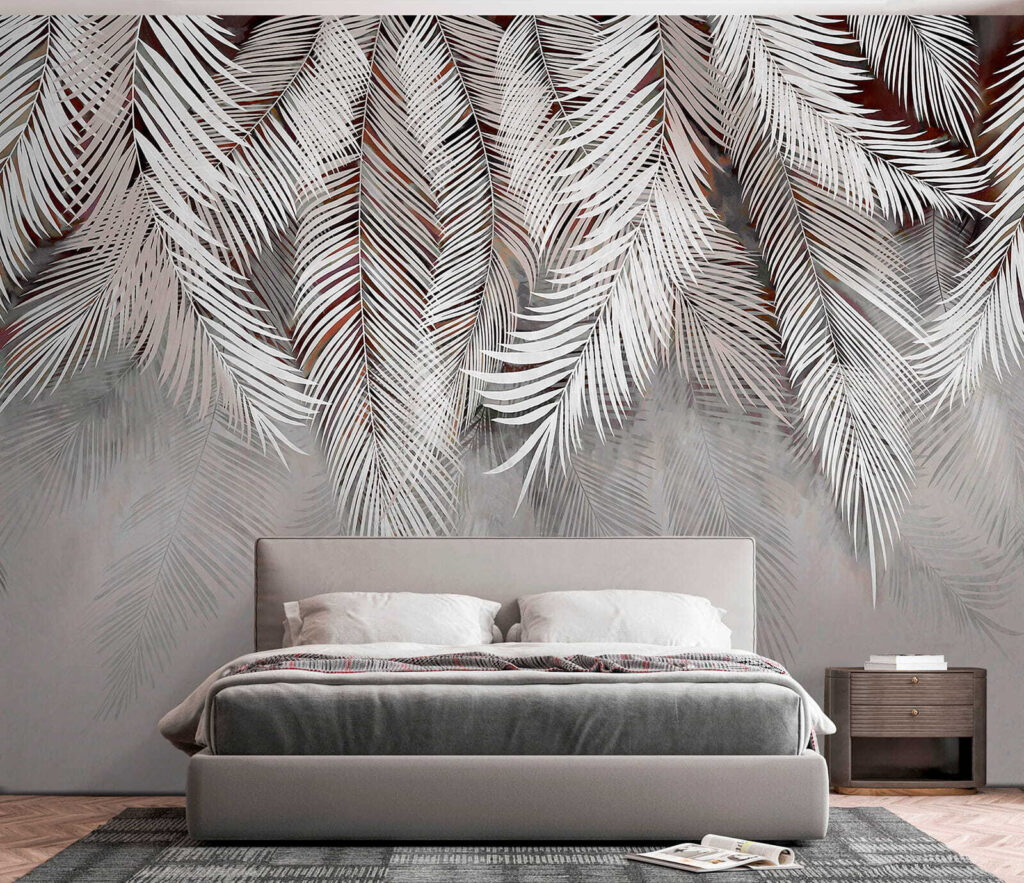 White feather on a gray surface