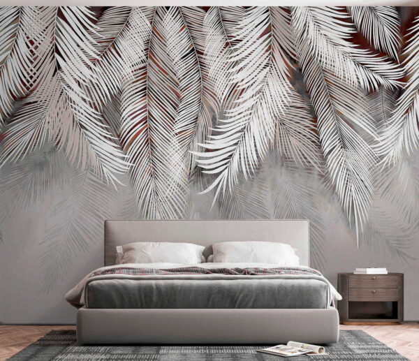 White feather on a gray surface