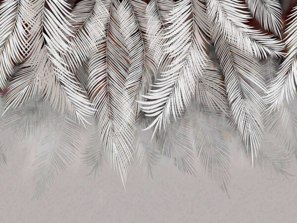 White feather on a gray surface