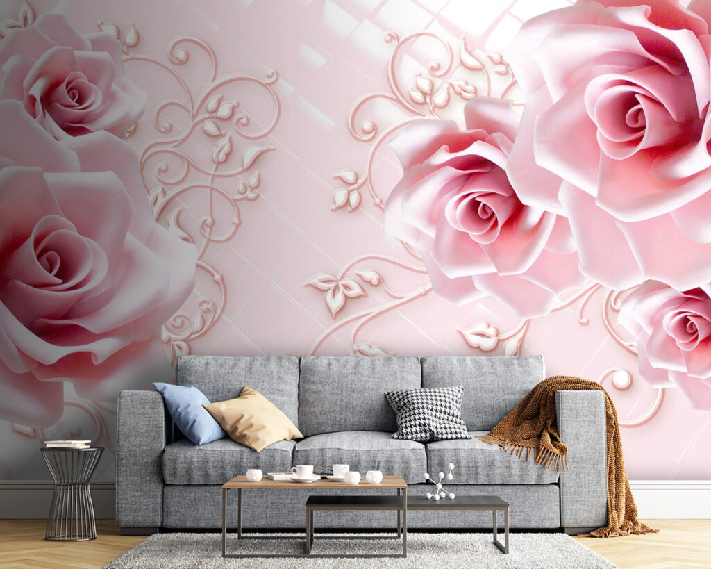 Delicate roses on a soft background