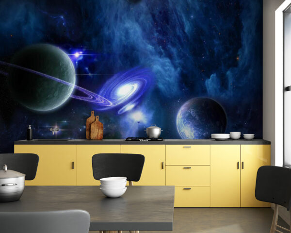 Planete în spațiu cu planete și stele Planete în spațiu cu planete și stele