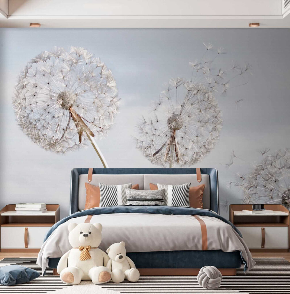 Group of dandelions with seeds Group of dandelions with seeds