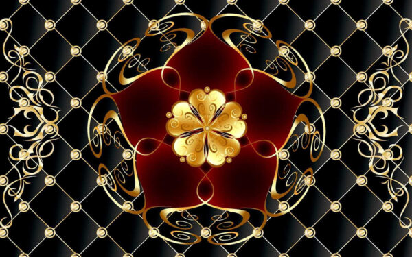 Design floral elegant pe fundal negru Design floral elegant pe fundal negru