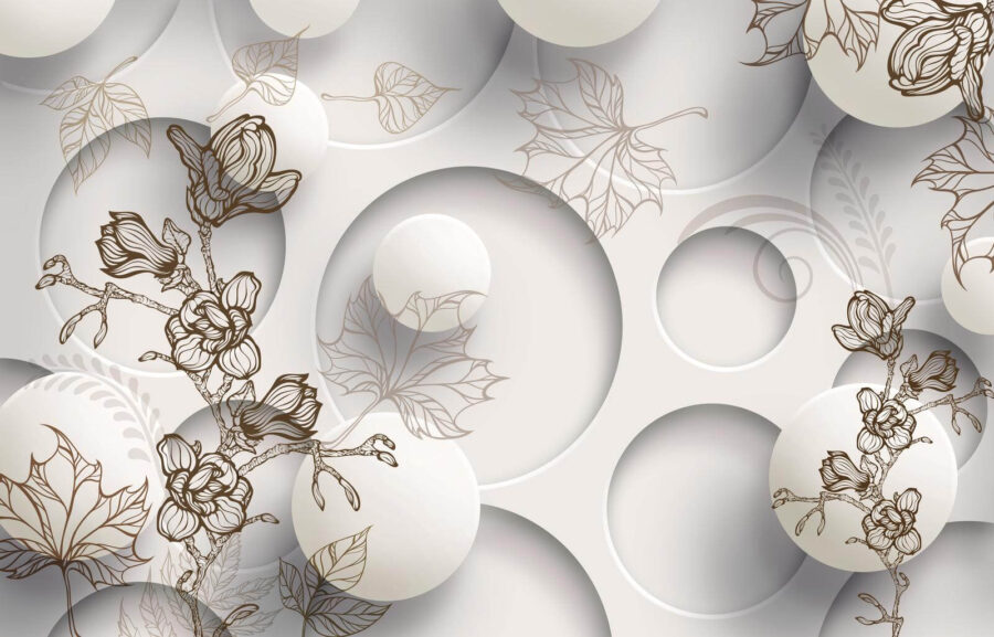 Wallpaper cu cercuri și flori u40267p 900x577 - Wallpaper cu cercuri și flori - tegory
