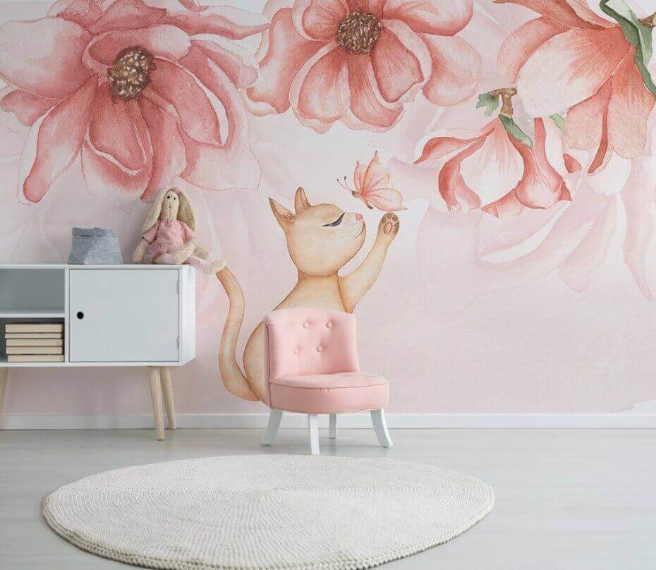 Pisică cu un fluture pe labă u38414pir1m - Pisică cu un fluture pe labă - tegory