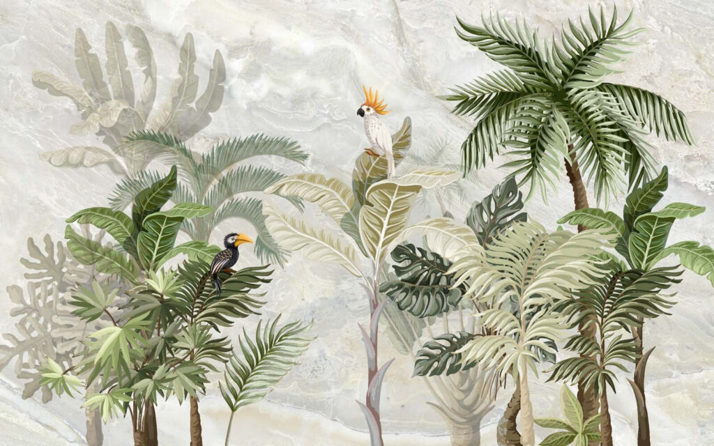 Mural de o pădure tropicală Mural de o pădure tropicală