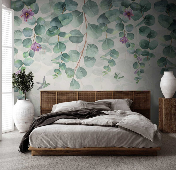 Flori delicate și frunze vibrante Flori delicate și frunze vibrante