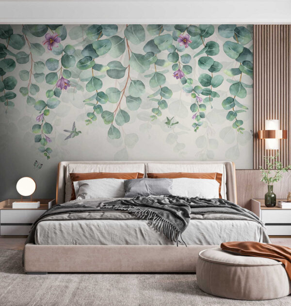 Flori delicate și frunze vibrante Flori delicate și frunze vibrante