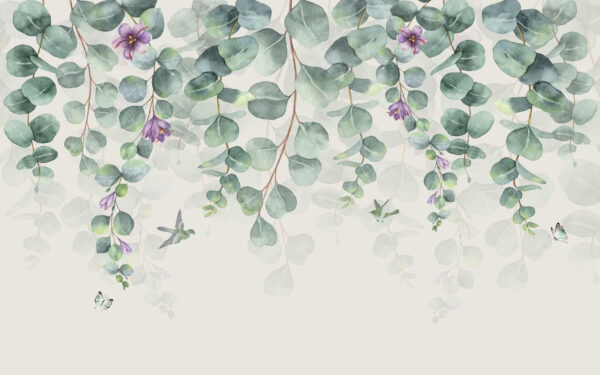 Flori delicate și frunze vibrante Flori delicate și frunze vibrante