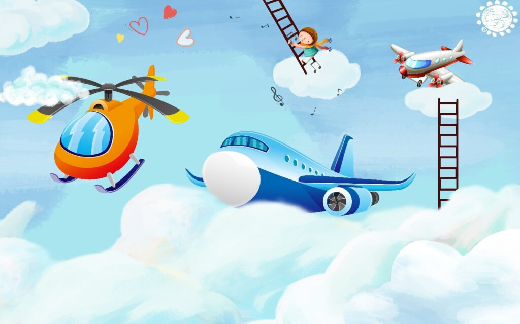Avioane de desene animate pe cer Avioane de desene animate pe cer