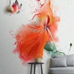 Fototapet Fluture pe o floare