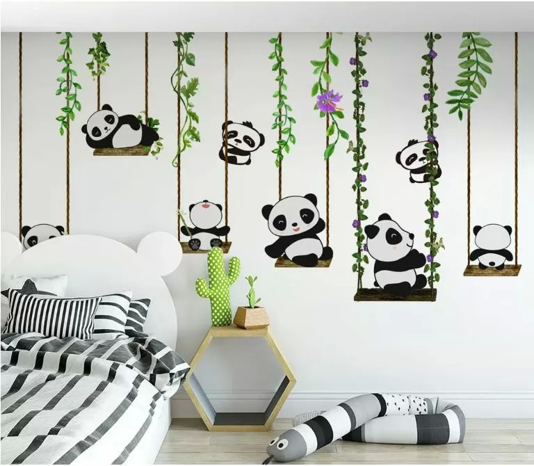 Grup de panda pe leagăne u32772pir1m - Grup de panda pe leagăne
