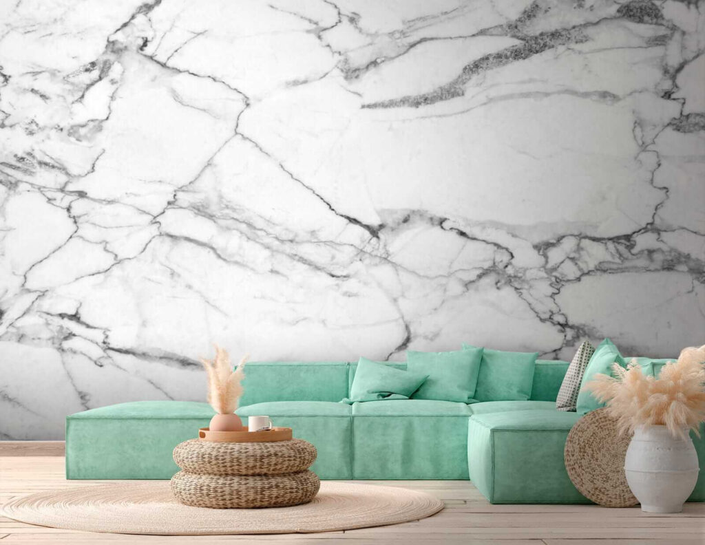 White and black marble