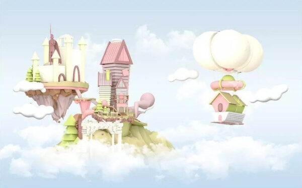 Case de desene animate care plutesc pe cer Case de desene animate care plutesc pe cer